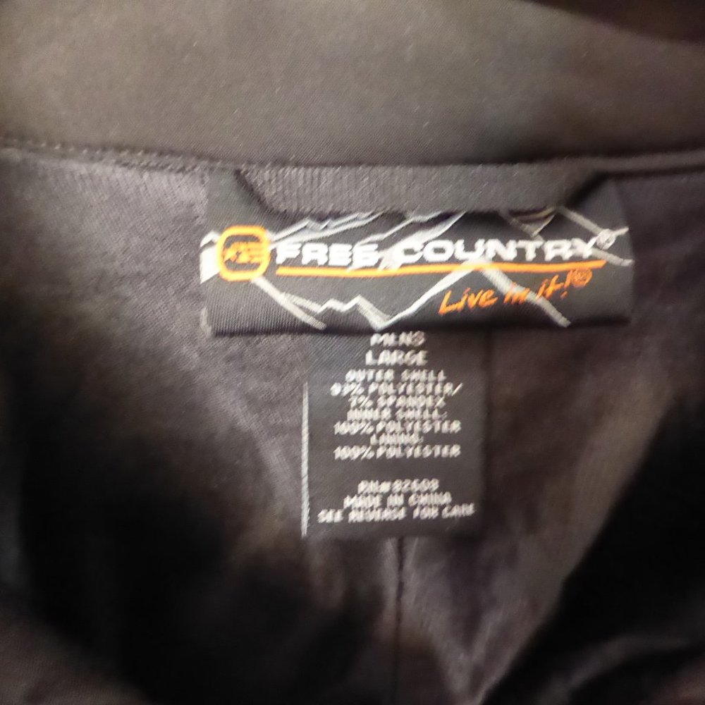 FREE COUNTRY BRAND MENS BLACK FULL ZIPPER DEVIL SATAN PATCH JACKET (PRE-OWNED) L - Picture 10 of 11